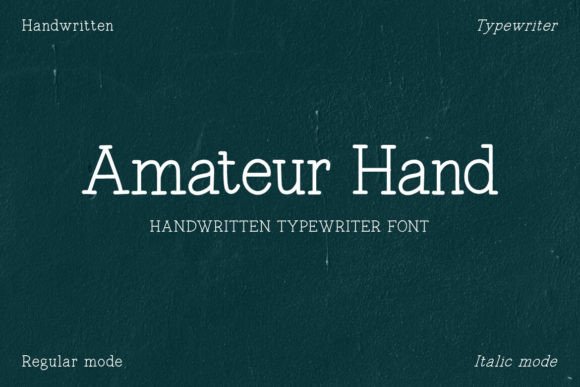 Amateur Hand: A Friendly, Professional Script Font for Small Businesses