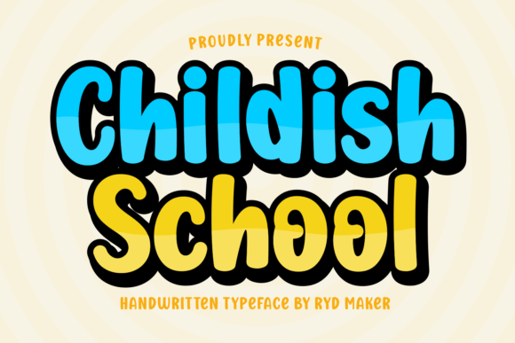 Childish School: A Playful Handwritten Font for Editorial Charm