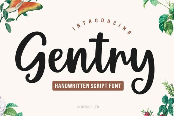 Gentry: A Modern Handwritten Script Font for Digital Design