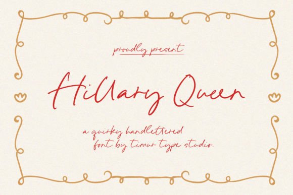 Hillary Queen: A Playful Handlettered Font for Digital Charm