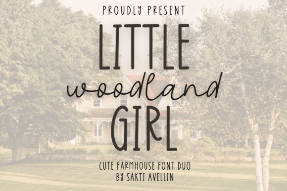 Little Girl Woodland Duo: A Playful, Farmhouse Font for Handmade Brands