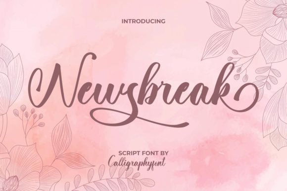 Newsbreak Script Font for Handmade Labels & Invitations