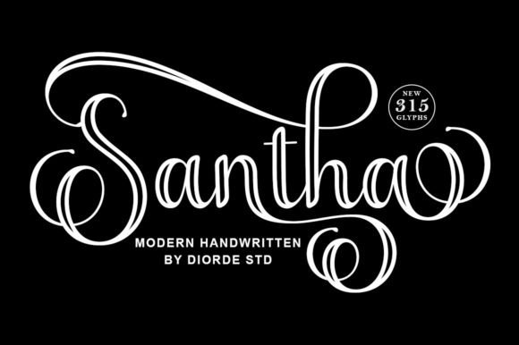 Santha Outline: A Handwritten Font That Feels Human on Screen