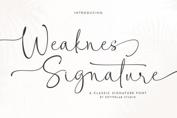Weaknes Signature: A Friendly Handwritten Font for Editorial Design